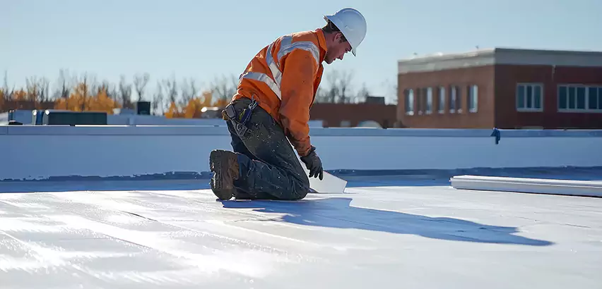 Flat Roof Drain Installation in South Elgin